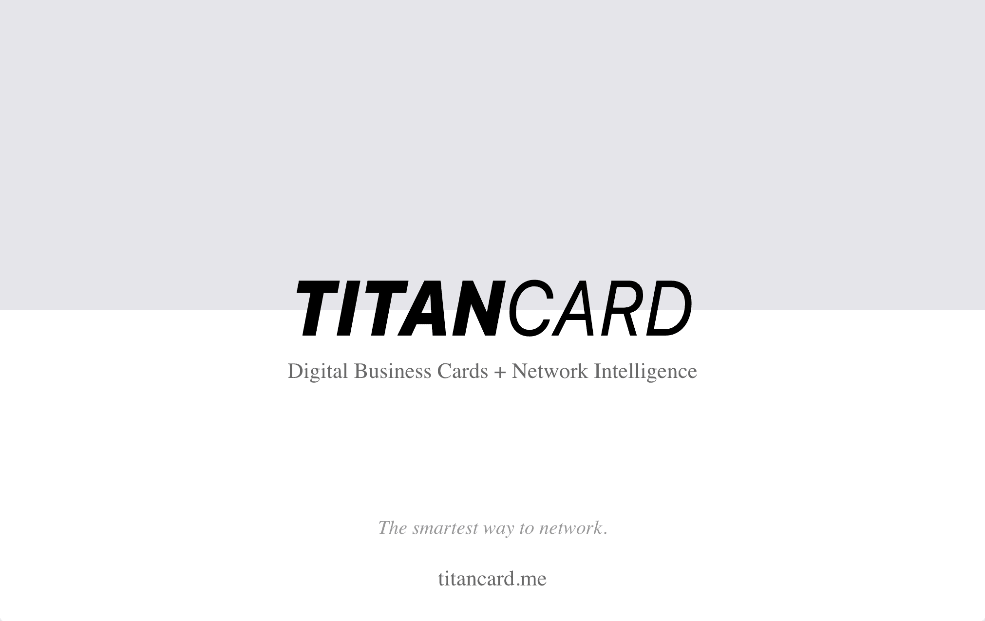 Titan App NFC Business Card - Back